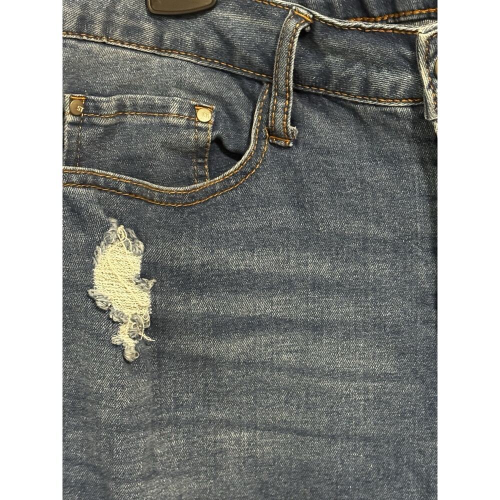 Extreme High-Rise Distressed Classic Five Pocket Skinny Jeans by !iT Kimmie - Picture 6 of 8